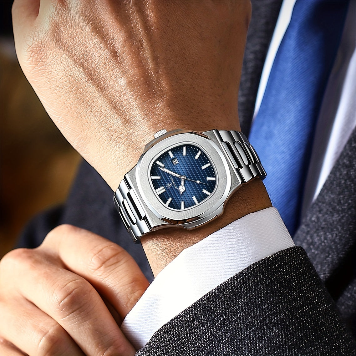 Introducing the POEDAGAR New Men's Watch featuring a luminous calendar, perfect for students. This trendy quartz wristwatch is cool, stylish, and now on hot sale!