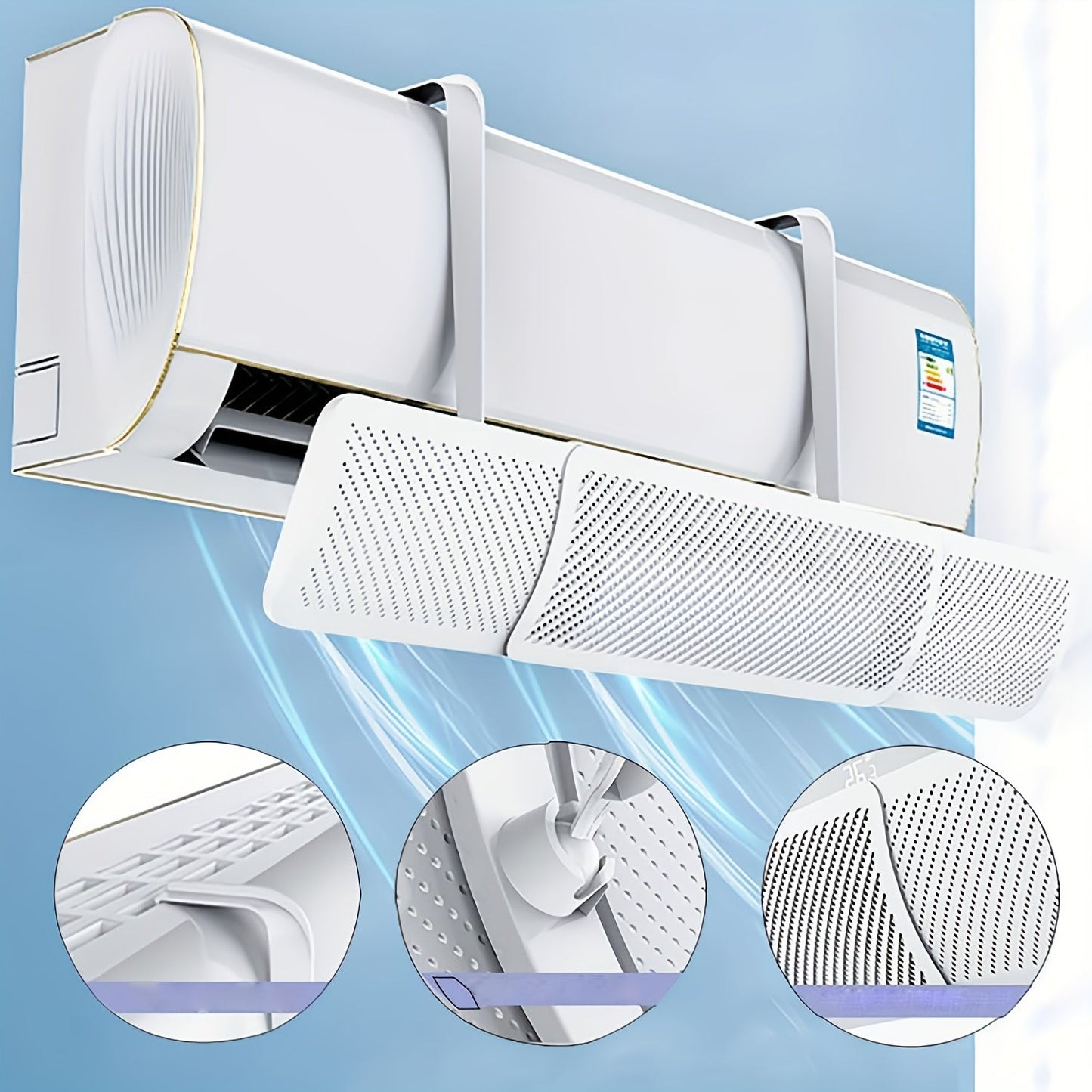 Keep your home cool and comfortable with this easily adjustable portable air conditioning deflector. The wall mount universal wind screen cover helps maintain a comfortable temperature in any room.