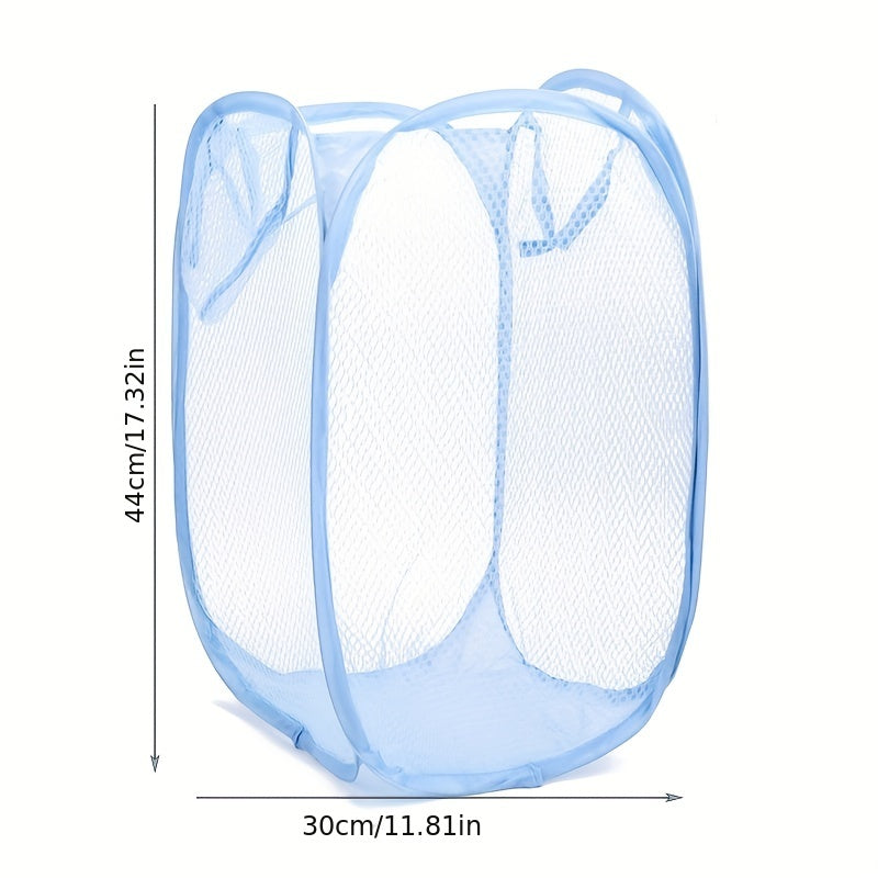 Складная сетчатая корзина для белья с выдвижным механизмом для переносной стирки - удобно хранит грязное белье, носки, нижнее белье, игрушки и многое другое