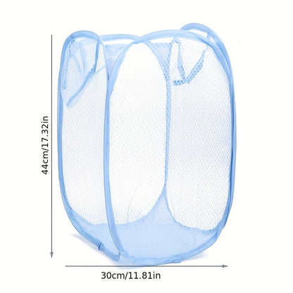 Складная сетчатая корзина для белья с выдвижным механизмом для переносной стирки - удобно хранит грязное белье, носки, нижнее белье, игрушки и многое другое