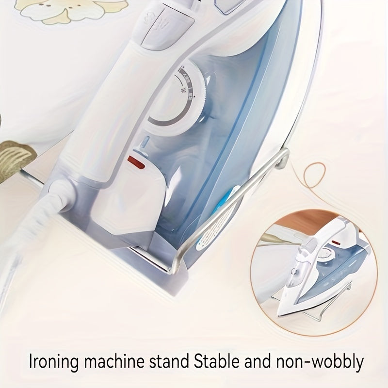 Compact Folding Ironing Board with Stainless Steel Frame and Plastic Cover, Portable Home Ironing Clothes, Space-Saving Design