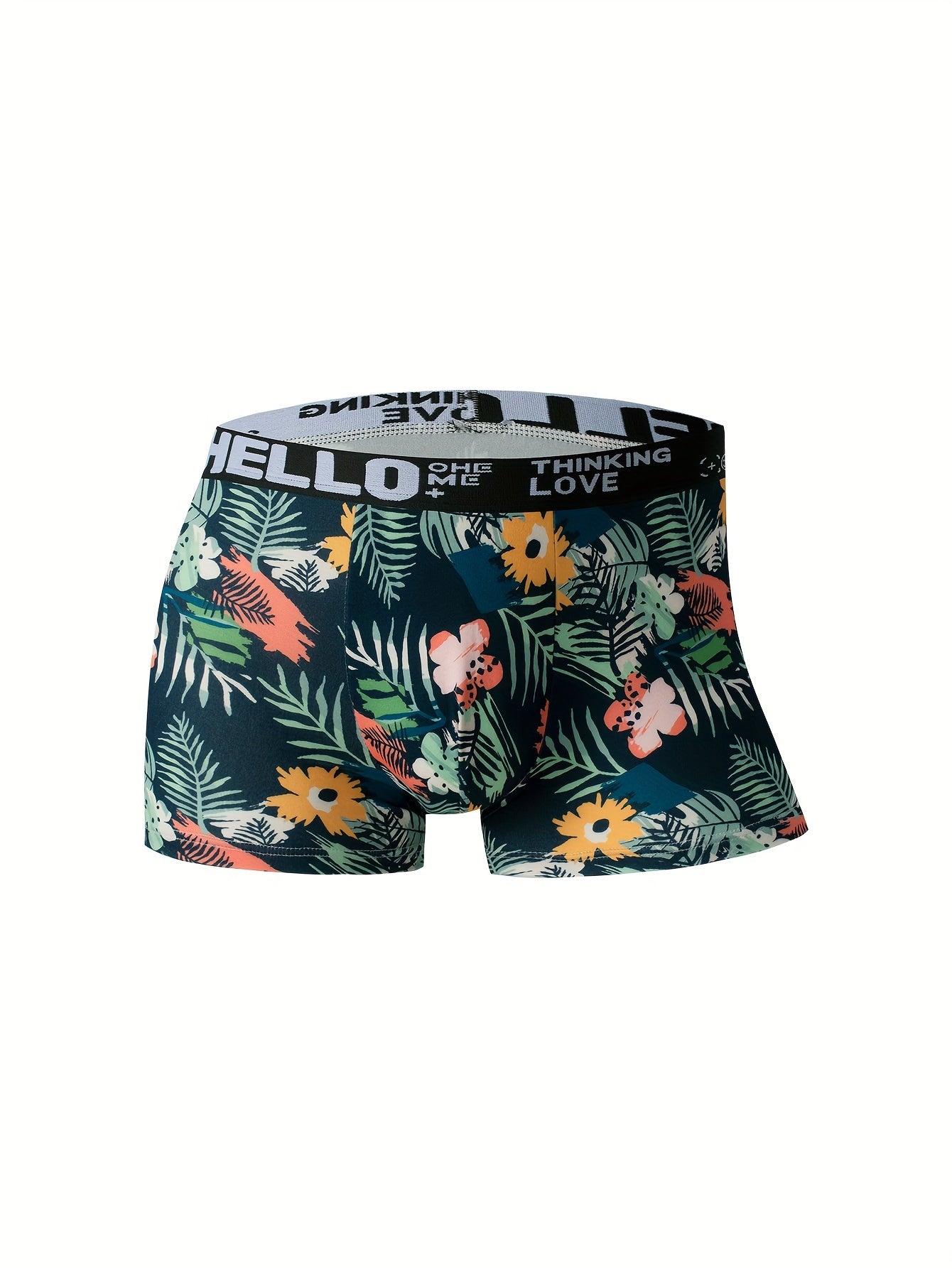 7-pack of men's boxer briefs with soft and stretchy fabric, featuring trendy floral prints and a comfortable, breathable fit.