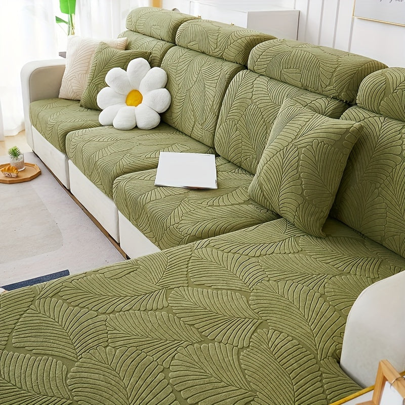 Non-slip elastic sofa slipcover protects furniture year-round in any room.