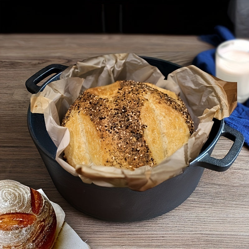 This pre-seasoned 25.98cm cast iron skillet and Dutch oven set is perfect for frying, baking, and camping. It is ideal kitchen cookware for autumn.