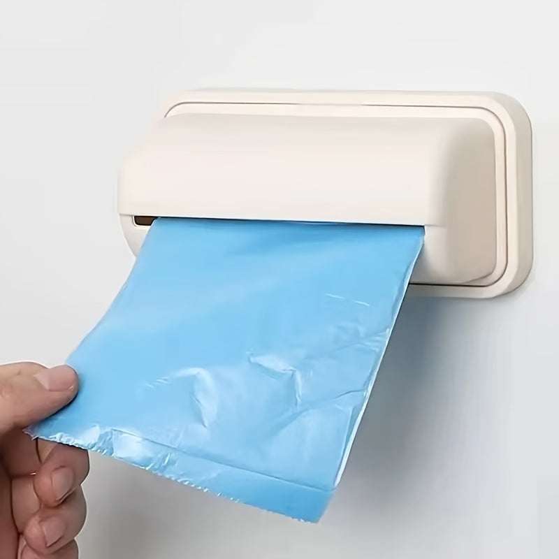 Space-Saving Plastic Garbage Bag Dispenser - No Traces Left Behind, Simple Adhesive Wall Mount, Quick and Easy Installation, Perfect Home Storage Solution