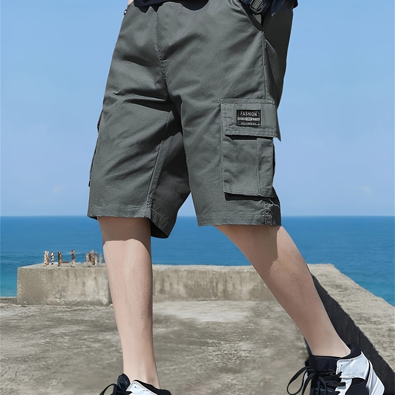 Men's Oversized Cargo Shorts for Outdoor/Workout, Plus Size