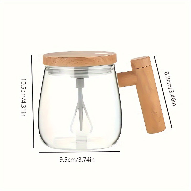 Self Stirring Mug: 1 piece of 400ML Electric Mixing Cup - High Borosilicate Glass - Perfect for Coffee, Milk, Protein Powder - Ideal for Home, Office, and Travel.