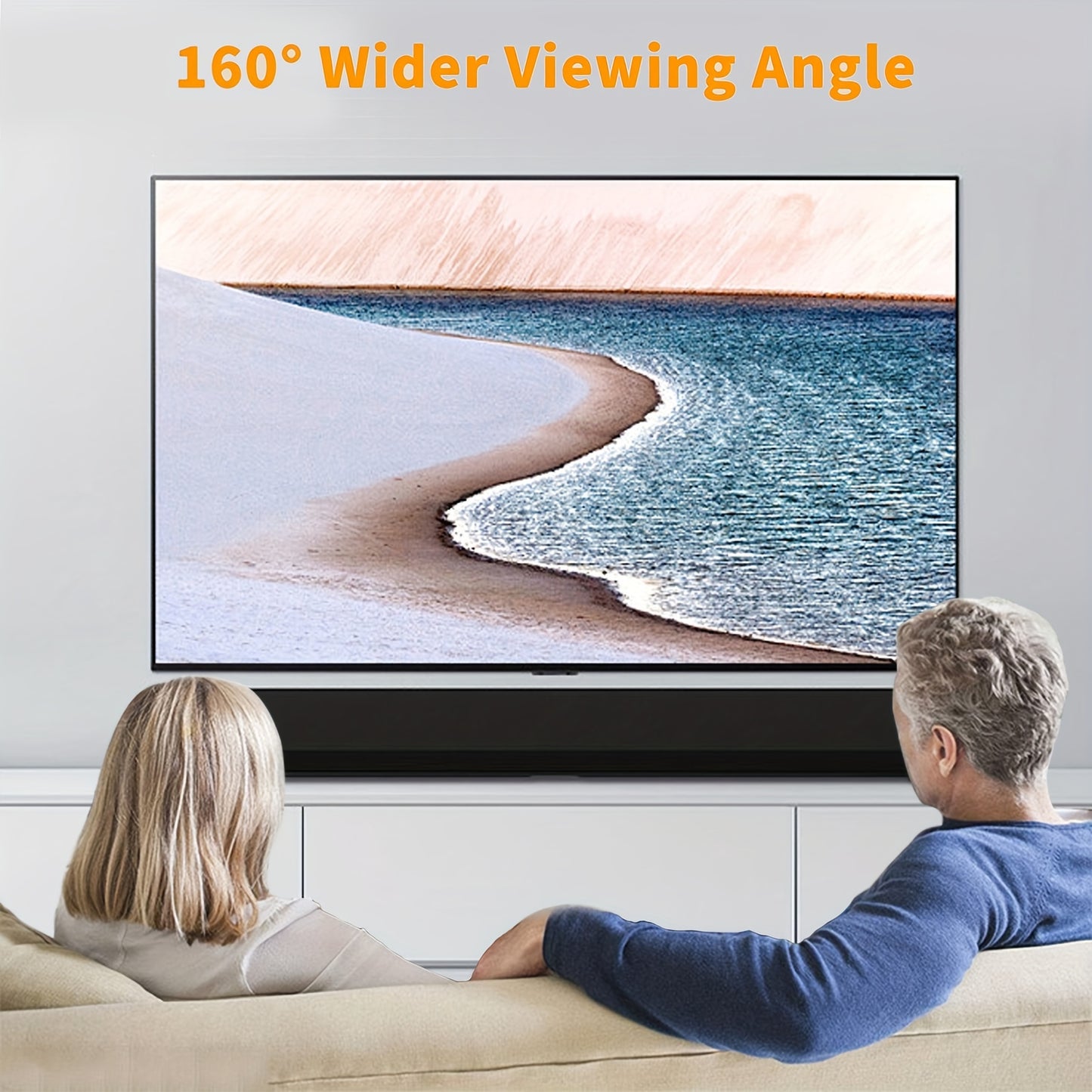 TUOGTCI 72-Inch portable projection screen with dual-sided, foldable design and 4K Ultra HD & 3D support, ideal for home theater, parties, and office use.