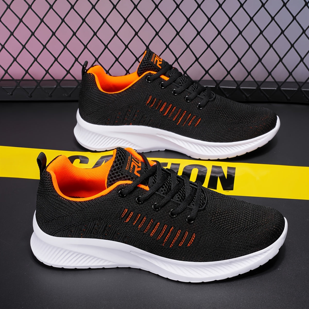 Men's lightweight and breathable lace-up sports shoes for road running, fitness, and casual wear.