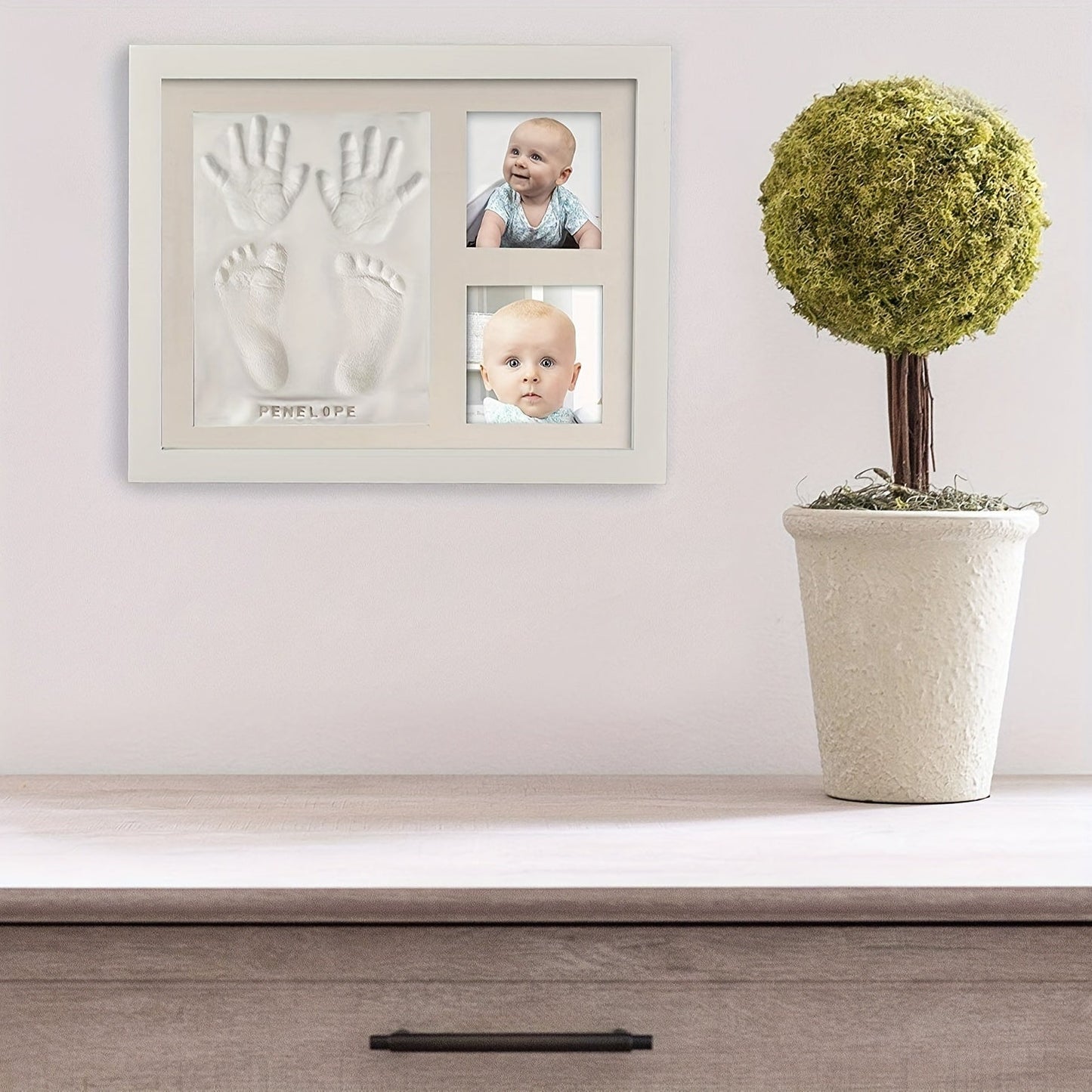 Capture lasting memories with the ERUW Baby Handprint & Footprint Keepsake Frame Kit! This acrylic memory preserver is perfect for babies aged 0-3 years old. Personalize it as a thoughtful baby shower, Thanksgiving, or Christmas gift for boys and girls