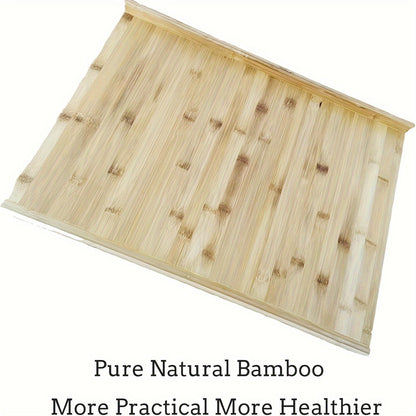 Large Bamboo Wood Pastry Board with Dual-Sided Kitchen Butcher Block and Counter Edge, Reversible Cutting Board for Secure Fit on Table, Food Safe Chopping Board