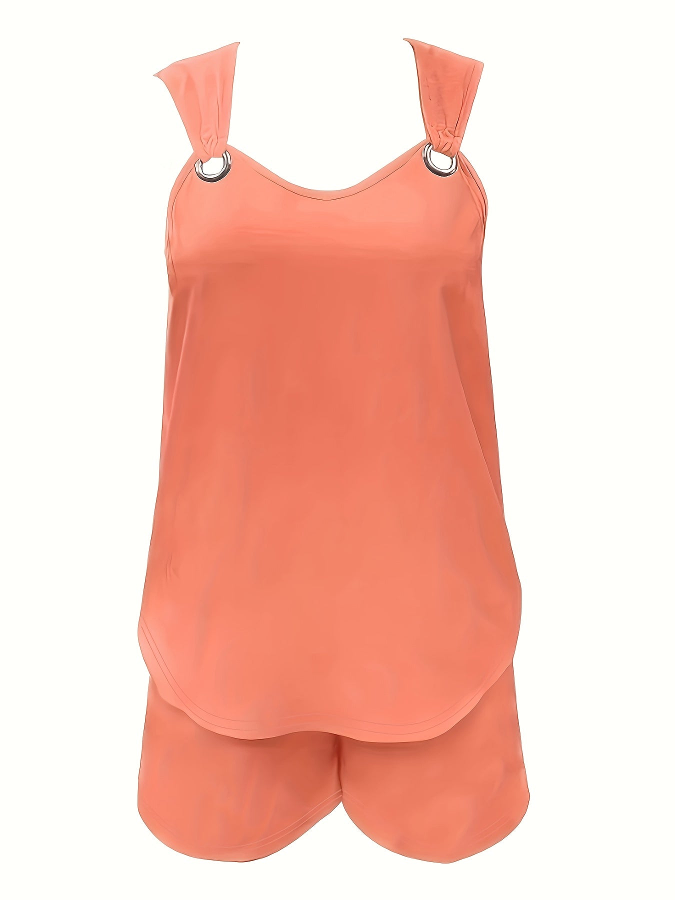 20223 Sleeveless Vest and Shorts Set for Women's Summer Wear.