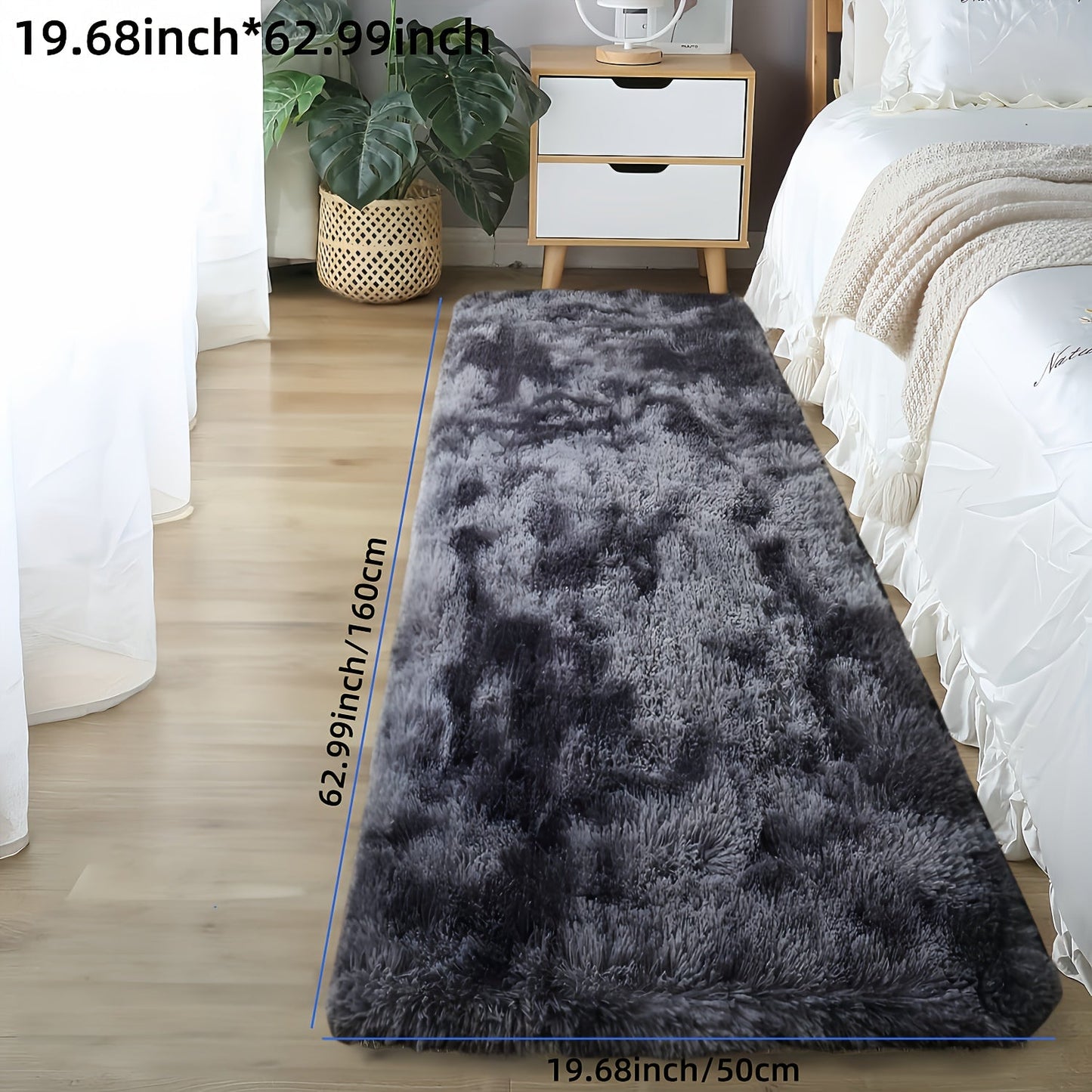 Premium Plush Faux Fur Area Rug with Non-Slip Backing - Luxuriously Soft, Thick, and Long-Lasting for Bedroom and Living Room Decor, Perfect for Living Room Rugs.