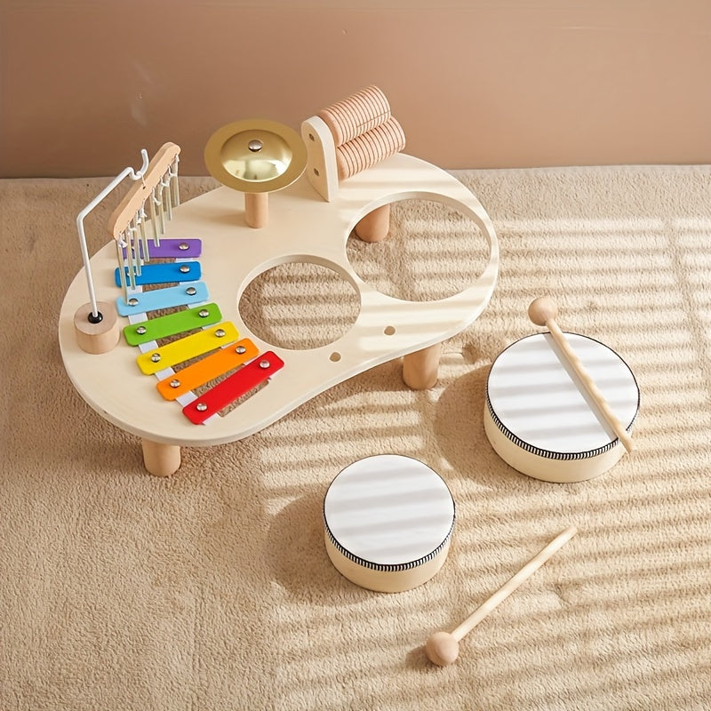 Winter music education toy for kids - portable and multifunctional percussion table for early learning and musical enlightenment.