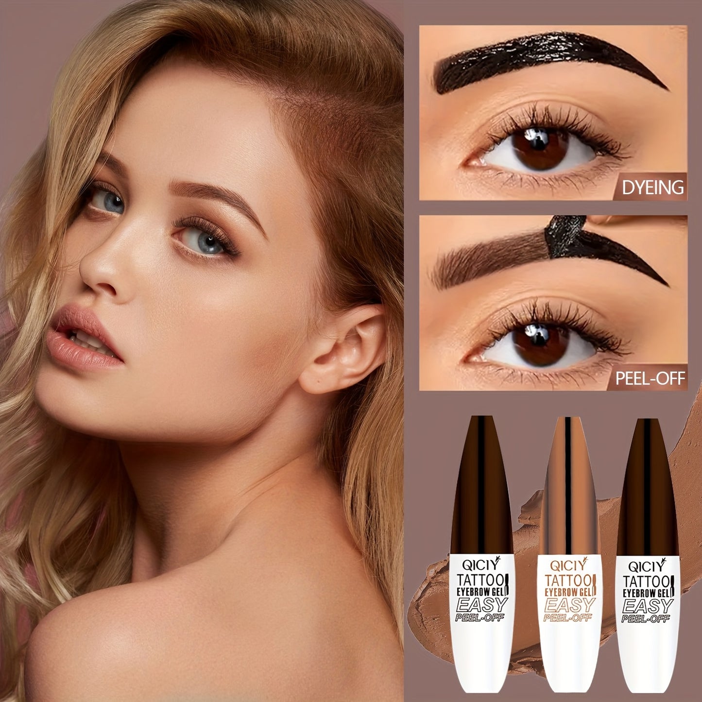 Long-lasting, waterproof eyebrow tint for perfect brows with natural 3D effect. Ideal gift for women.