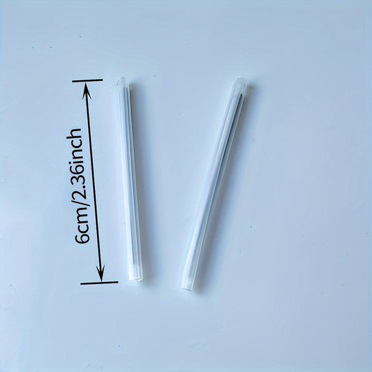 100pcs of 6cm clear fiber optic heat shrink tubing with a single core protective sleeve for fiber optic connections. 1.5mm inner diameter, made of PE material. Durable and flexible design