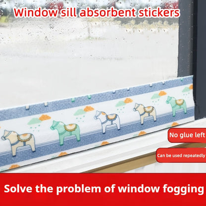 Revamp your kitchen with this Modern Self-Adhesive Window Sill Absorbent Sticker. Featuring an Anti-Fog Velvet Surface, this sticker is not only reusable but also 2mil Thick for added durability. Perfect for kitchen countertops and sinks, it is Moisture