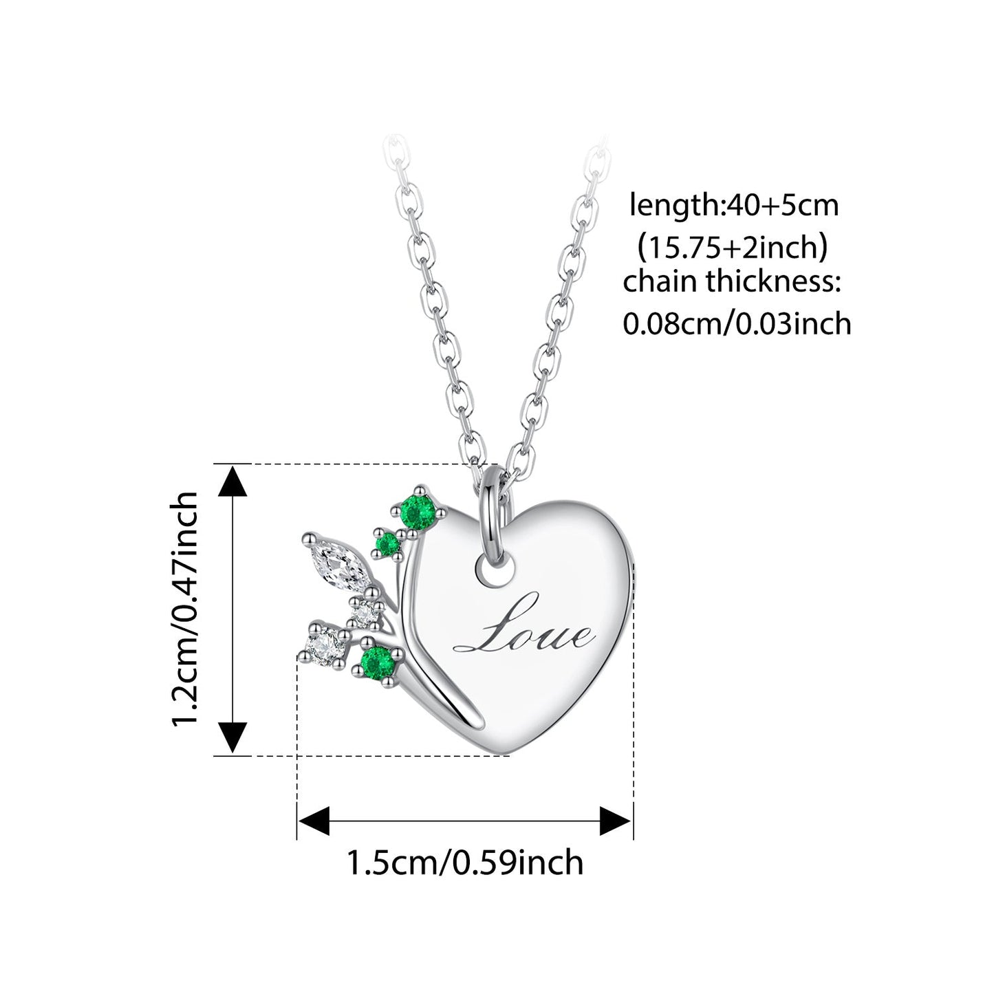 An elegant and minimalist Tree of Life pendant necklace made of 4.1G 925 silver and synthetic zirconia. Ideal for daily wear or as a special gift for girlfriends, partners, friends, or yourself on occasions like Valentine's Day.