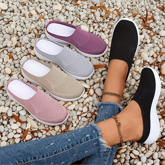 Women's slip-on loafers with soft, breathable fabric and PU sole, perfect for spring and summer. Ideal for casual wear.