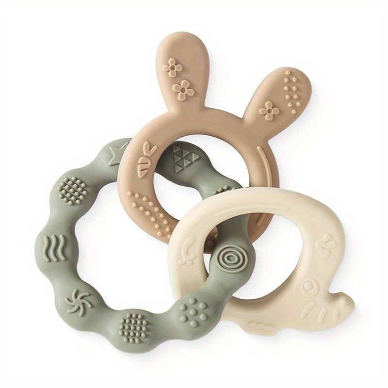 Adorable Rabbit-Shaped Teether for Babies - Made from BPA-Free Silicone, Gentle on Gums, Perfect for Soothing Teething Babies and Toddlers