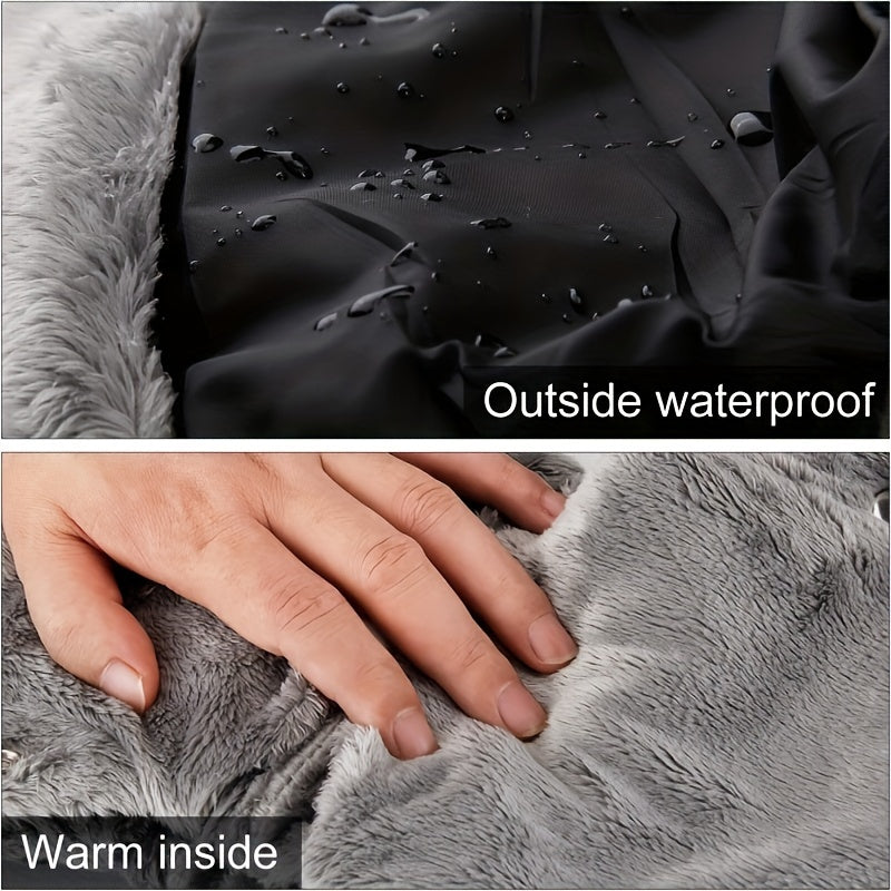 Stay warm and protected with these Waterproof and Wind-proof Stroller Gloves - Perfect for Strollers, Bicycles, and Trailers