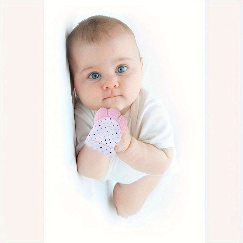 PanLynner Soft Silicone Teething Glove for Babies - Oval-Shaped, Designed for Chewing and Gentle on Gums - Simple to Wash, Ideal Gift for the Holidays - Teether for Babies