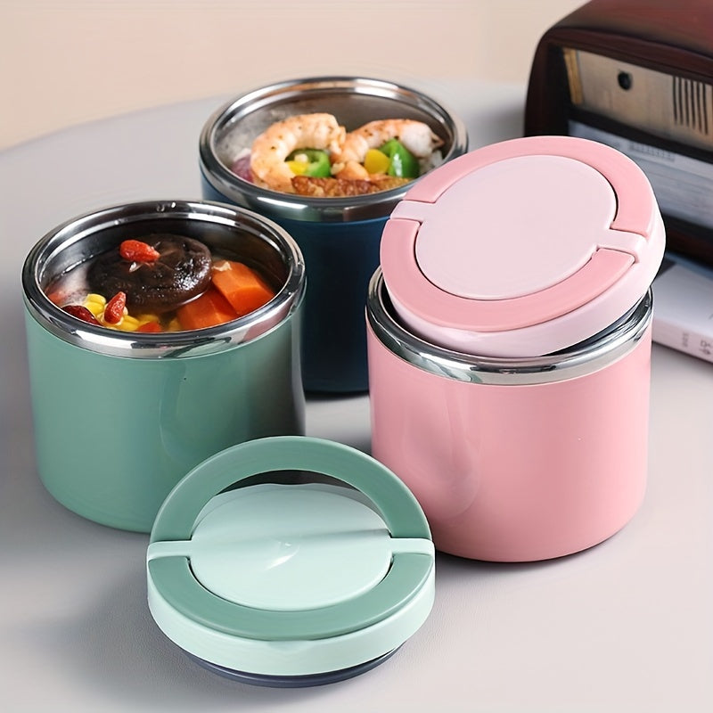 Large Capacity Stainless Steel Insulated Lunch Jar - Reusable Food Container Perfect for Soup & Breakfast, Great for School, College, and Office.