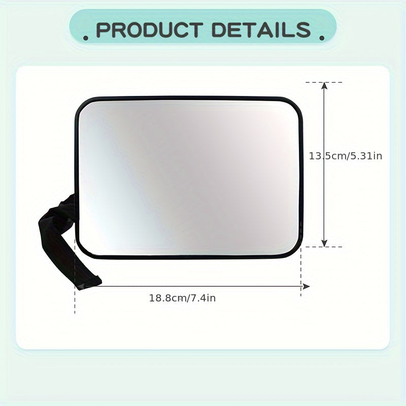 Black Acrylic Shatterproof Car Seat Mirror for Rear Facing Seats