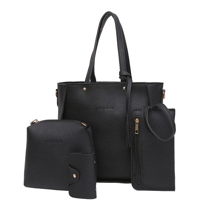 New Fashion 4-piece Matching PU Handbag Set for Mother and Daughter