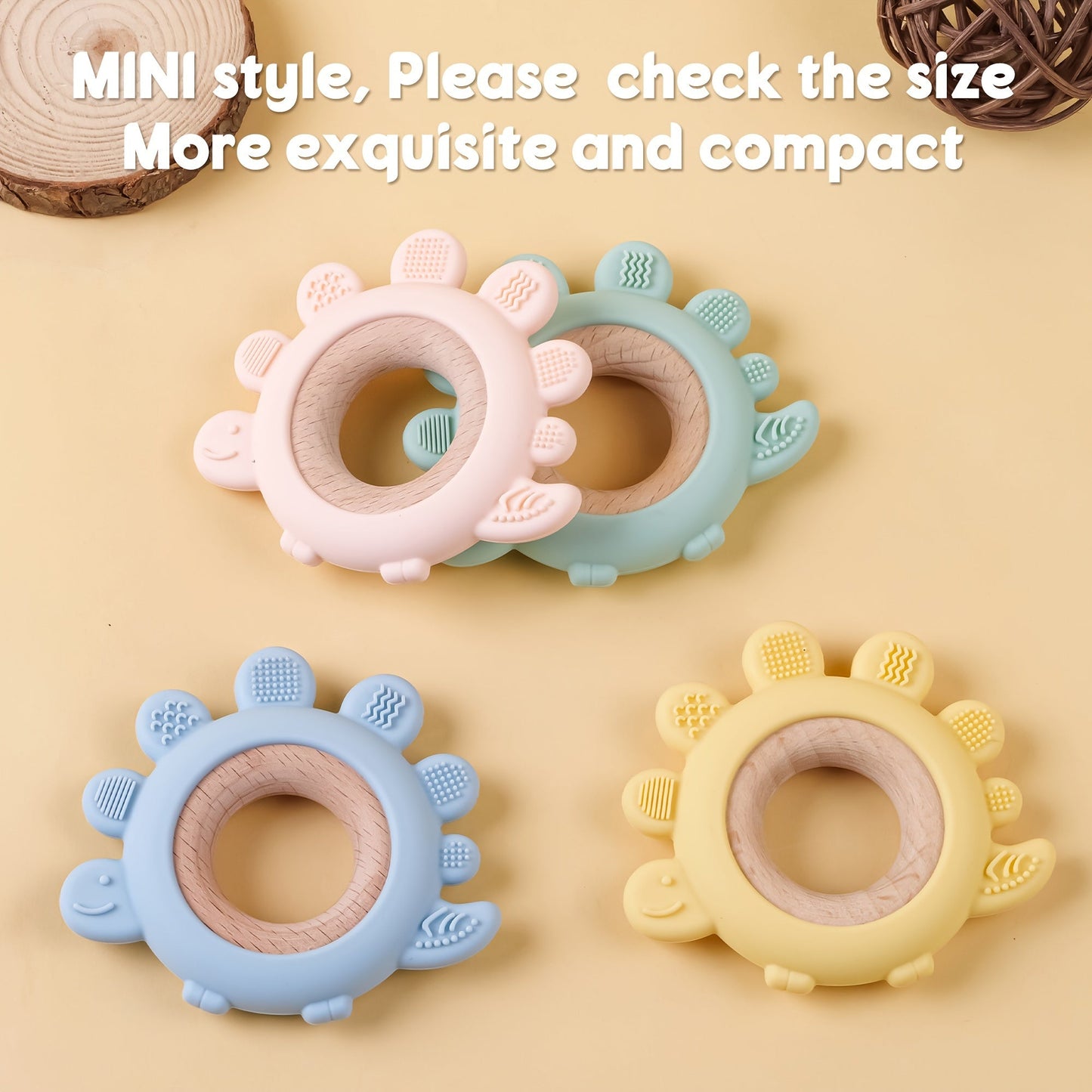 Soft Textured Silicone Octopus Teether Toy by TYRY.HU, BPA Free, Fingerlike Design, Safe to Clean in Dishwasher, Suitable for Ages 0-3, Perfect for Gifting on Christmas, Halloween, Thanksgiving, Easter