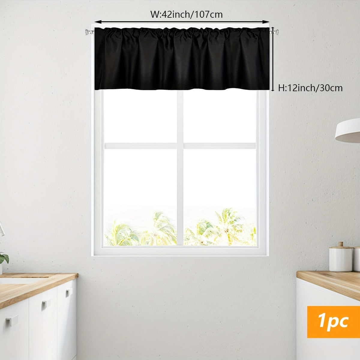 Add a touch of elegance to your kitchen or living room with this stylish, solid color blackout curtain. The rod pocket design makes it easy to hang, while the simple modern style adds a chic flair to any space. Perfect for adding some privacy to your