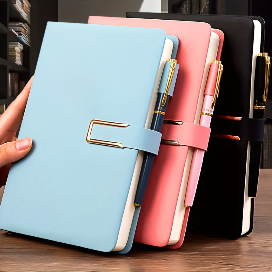 Vintage PU Leather Notebook with Custom Soft Cover and Bookmark - Ideal for Business Meetings, University Life, or Love Diary