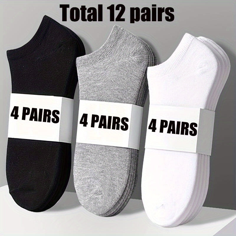 Five pairs of invisible socks for couples in solid colors (black, white, grey), made of breathable thin polyester (95%) and spandex (5%) knit fabric, hand washable, 200g/m².