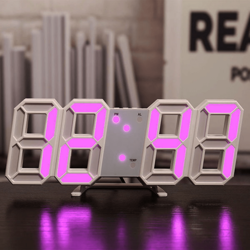 1 piece 3D LED digital clock, ideal for bedroom home decor.