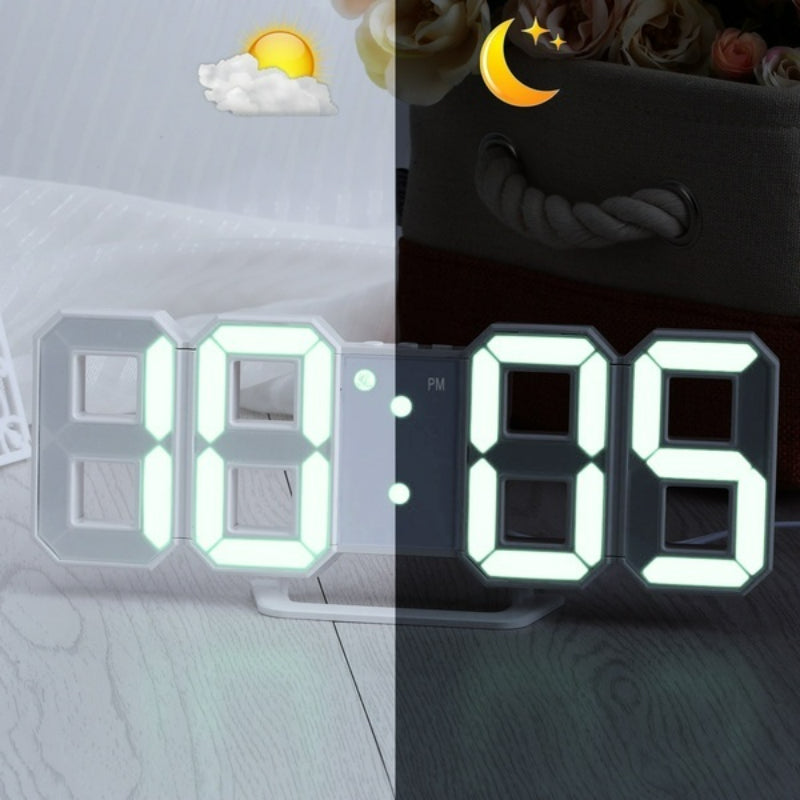 1 piece 3D LED digital clock, ideal for bedroom home decor.