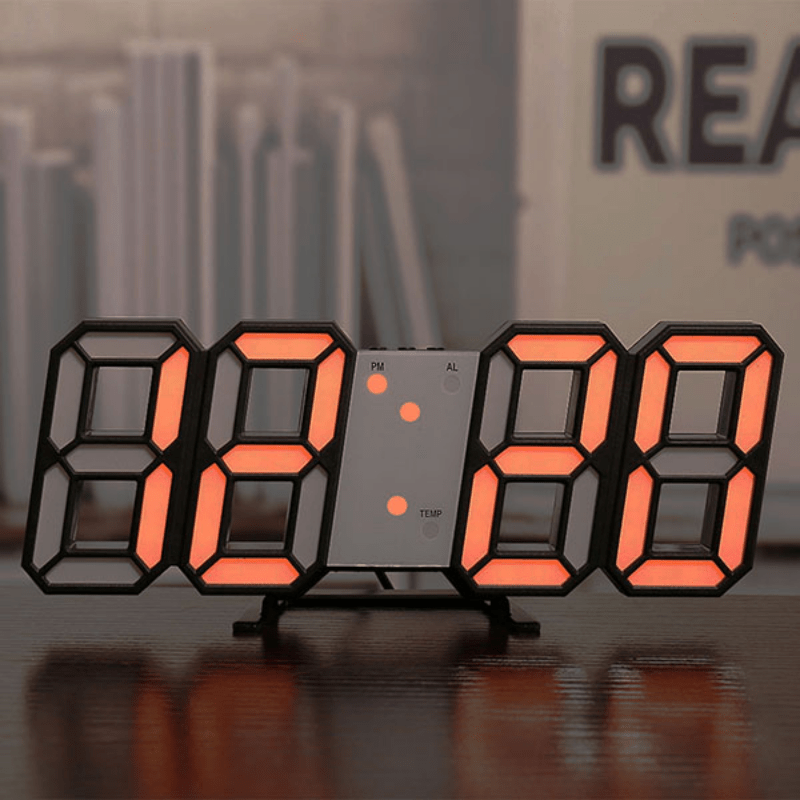 1 piece 3D LED digital clock, ideal for bedroom home decor.