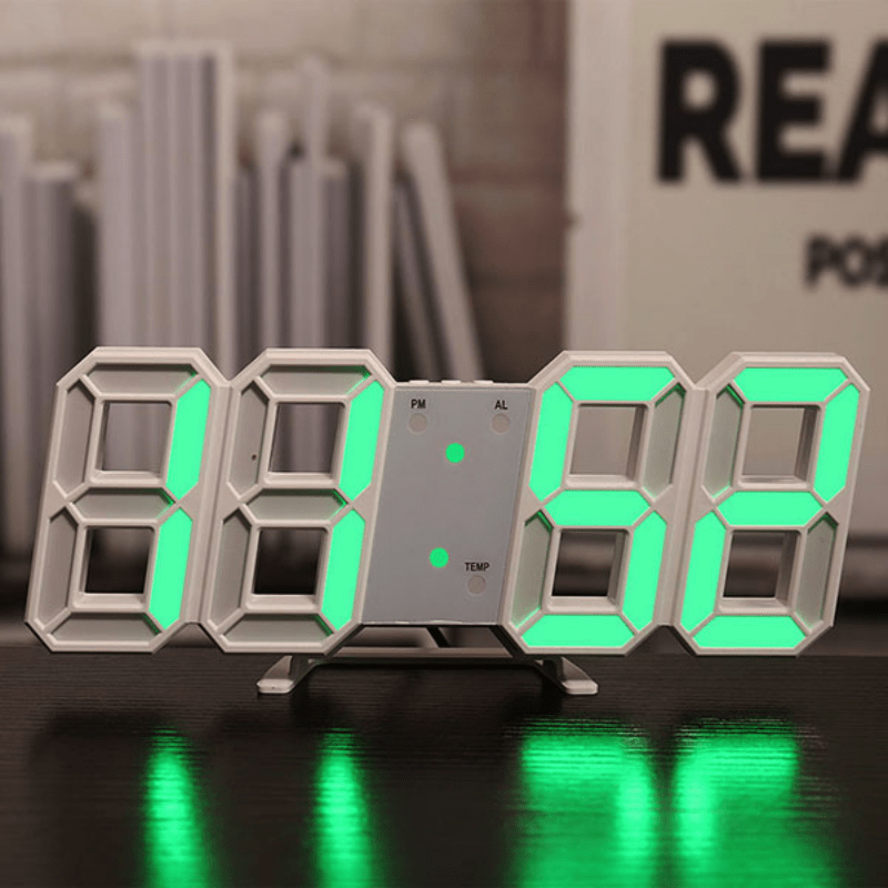 1 piece 3D LED digital clock, ideal for bedroom home decor.