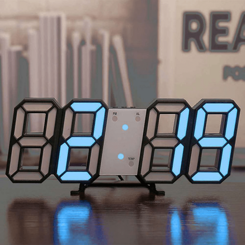 1 piece 3D LED digital clock, ideal for bedroom home decor.