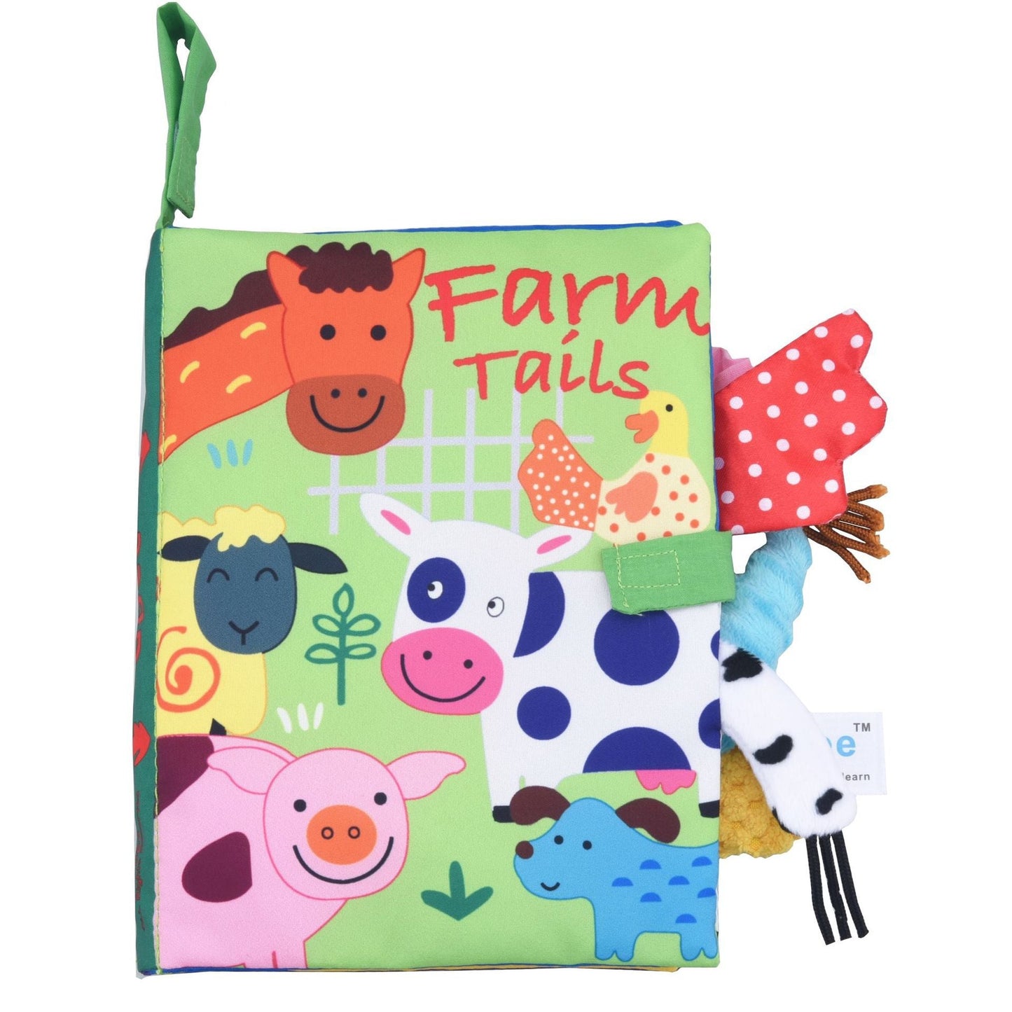 Soft baby book with a tail featuring sound paper function, perfect for early education and cognition. Ideal gift for kids.