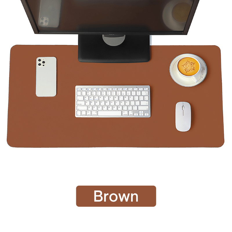 Large PU Leather Waterproof Desk Mat for Office with Gaming Mousepad and Keyboard Desk Pad