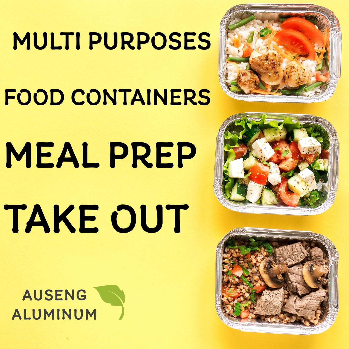 Get a set of 10, 25, or 50 Aluminum Pans Take Out Containers with Foil Oblong Pans and Cardboard Lids. These 1 Lb Tin Pans are perfect for cooking, baking, and meal prep. They are disposable food storage containers that make your life easier.