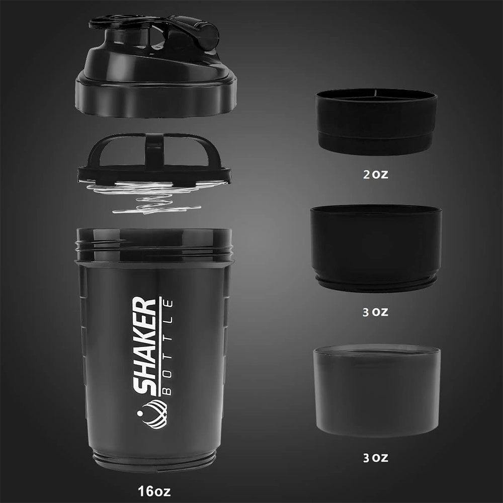 16oz Protein Shaker Bottle for Fitness - Leak-Proof and Portable