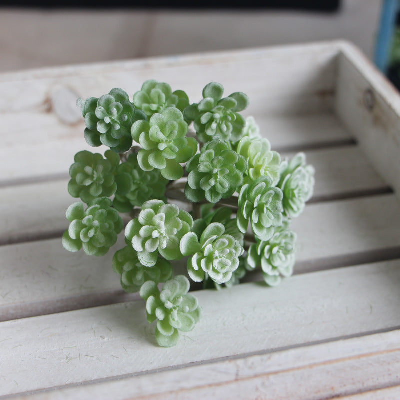 1 piece of 24-head artificial succulent plant ideal for DIY flower arrangements and home decor. Perfect for adding realistic greenery to weddings and engagements.