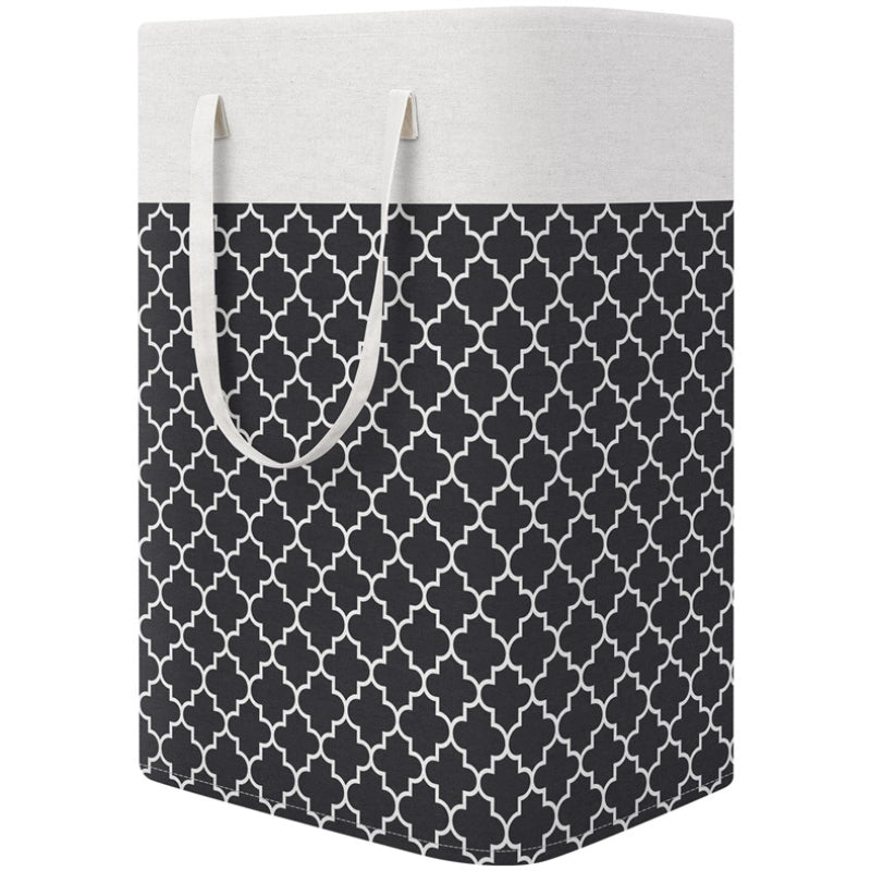 Large Capacity Cotton And Linen Fabric Dirty Clothes Basket, perfect for storing dirty clothes, toys, or laundry. This foldable basket is ideal for bathroom or room organization and makes a great Christmas or Halloween gift.