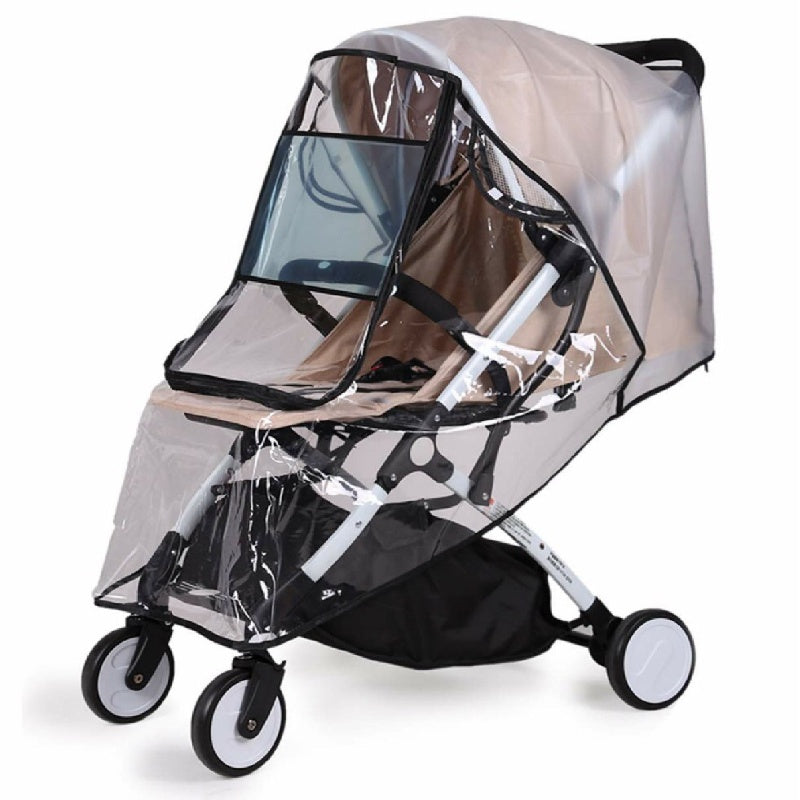 Protect your baby from the elements with a breathable, windproof, and rainproof cover for your stroller. This cover features a U-shaped zipper door and side ventilation for easy access and airflow. Suitable for use in all seasons, it will keep your