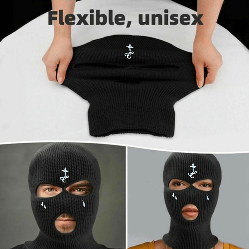 Cross Embroidery Qish Balaklava Shapka bilan uslubda chang'i qiling! Ushbu 3-teshikli to'qilgan chang'i niqobi to'liq yuzni qoplaydi va iliq to'qilgan beanie dizayniga ega. Barcha ochiq havoda sport faoliyatlaringizda qulay bo'ling va zamonaviy ko'rining.