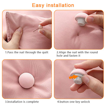 4/8/16 pieces Mushroom Quilt Holder Macaron Duvet Cover Clip Non-slip Quilt Blanket Clip with One Key to Unlock Blankets Cover Fastener Clip Holder for Bed Sheet