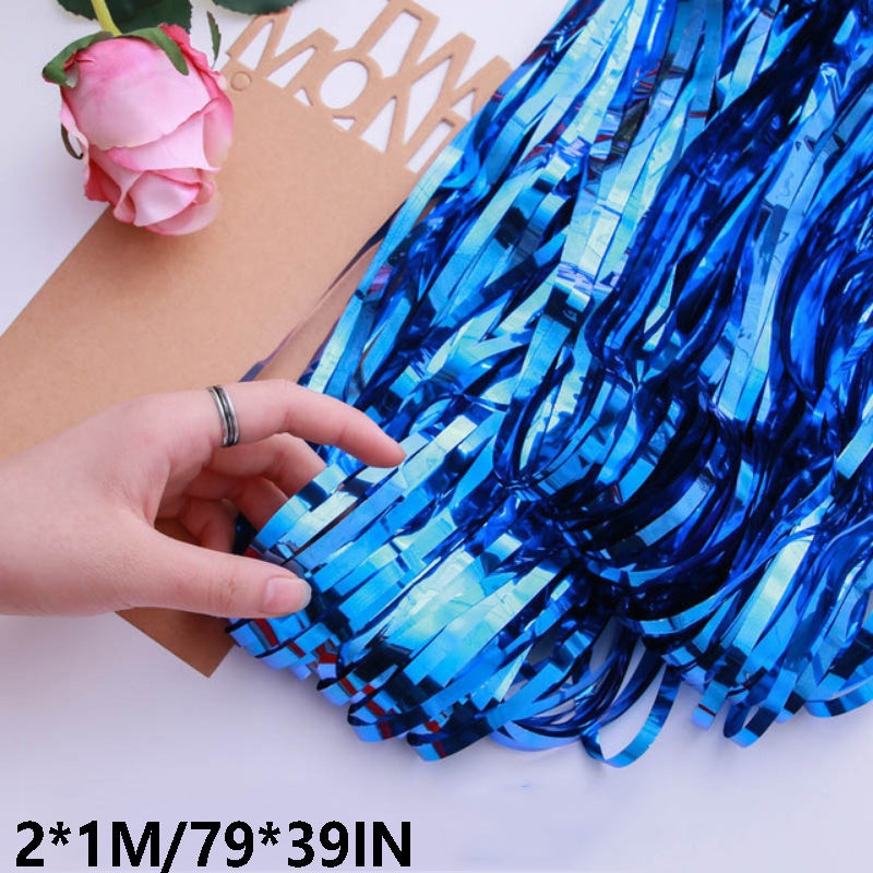 Dark blue party decoration background balloon rain, 1pc, measuring 200.0*100.0cm, ideal for scene and room decor at birthday parties and theme events.