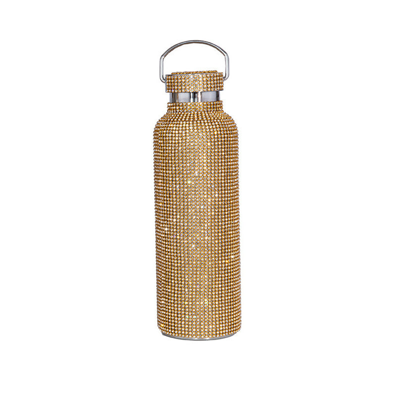 New 304 stainless steel water bottle in sizes of 350ml, 500ml, and 750ml, suitable for girls and adults to keep tea, coffee, or other beverages hot or cold.