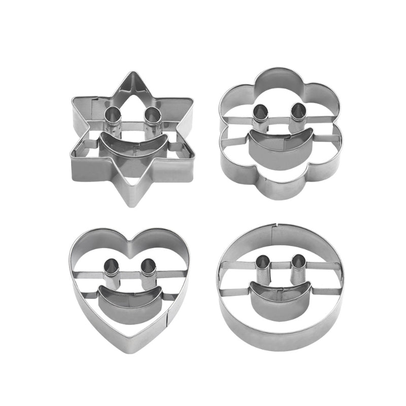 Cookie mold DIY tool for making smiling cookies, cakes, and other treats, made from high-quality stainless steel.